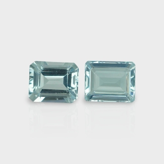 Aquamarine 11x9mm Step Cut Octagon AA Grade Matched Gemstones Pair - 157779