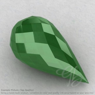 Natural Green Chalcedony Drops Shape Calibrated Briolettes