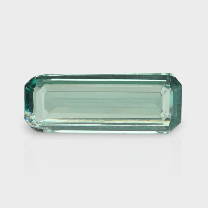 Green Kunzite 17.98x6.91mm Faceted Octagon AA Loose Gemstone - 182006