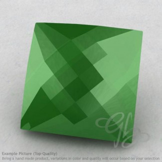 Natural Green Chalcedony Square Shape Calibrated Briolettes