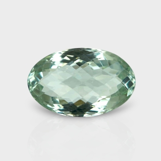 Green Amethyst 18.03x11.55mm Checkerboard Oval AAA Loose Gemstone - 181606