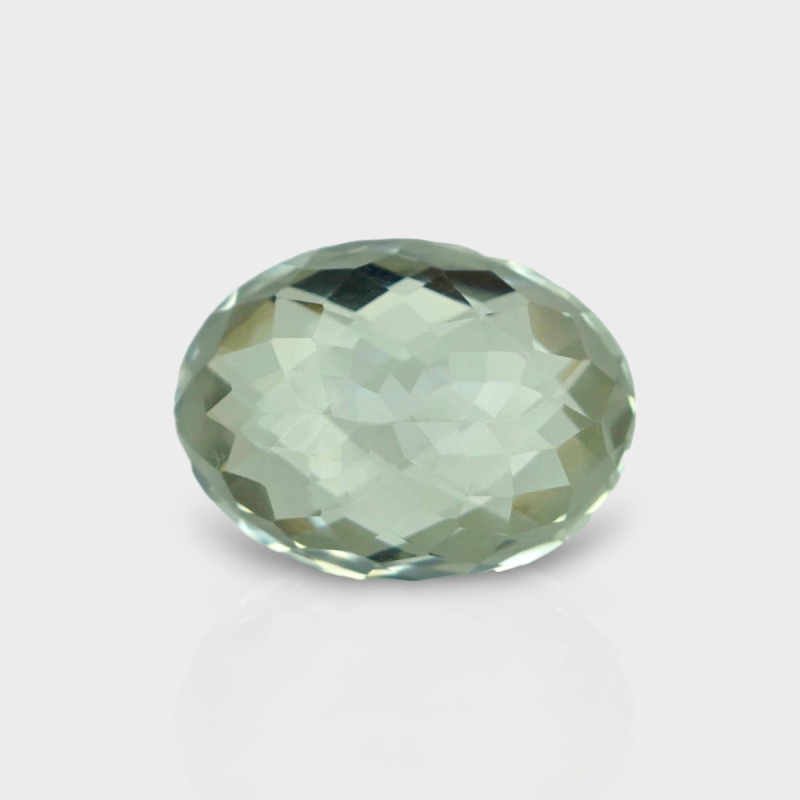 Green Amethyst 17.25x12.95mm Checkerboard Oval AAA Loose Gemstone - 181617