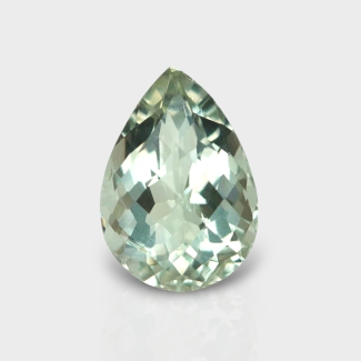 Green Amethyst 16.25x11.40mm Checkerboard Pear AAA Loose Gemstone - 181627