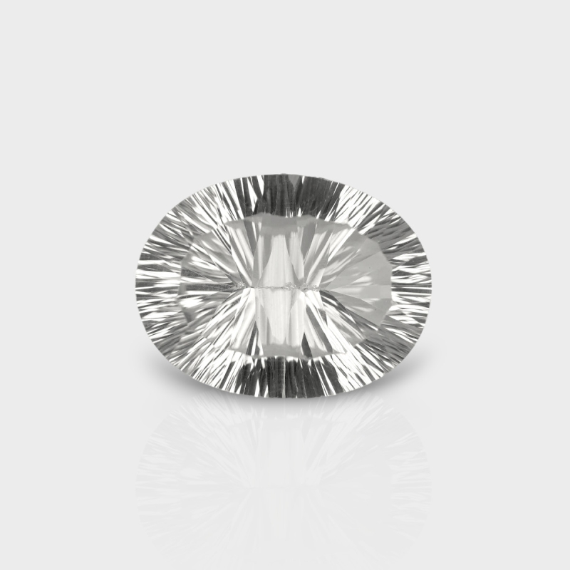 Crystal Quartz 20x15mm Concave Cut Oval AAA Loose Gemstone - 181925