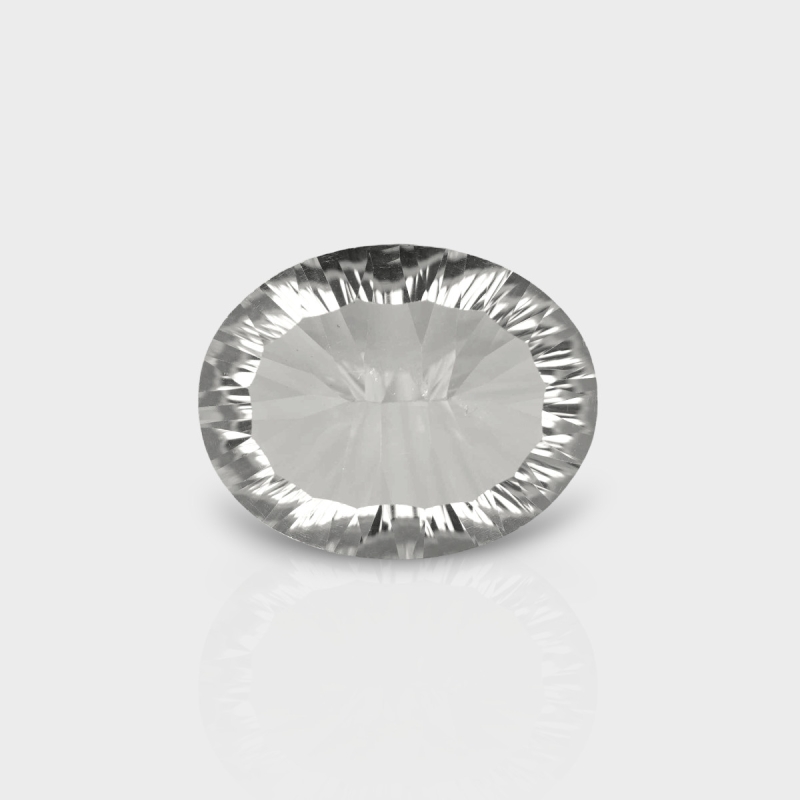 Crystal Quartz 20x16mm Concave Cut Oval AAA Loose Gemstone - 181926