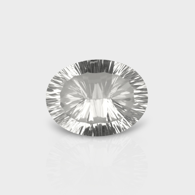 Crystal Quartz 20x15mm Concave Cut Oval AAA Loose Gemstone - 181927