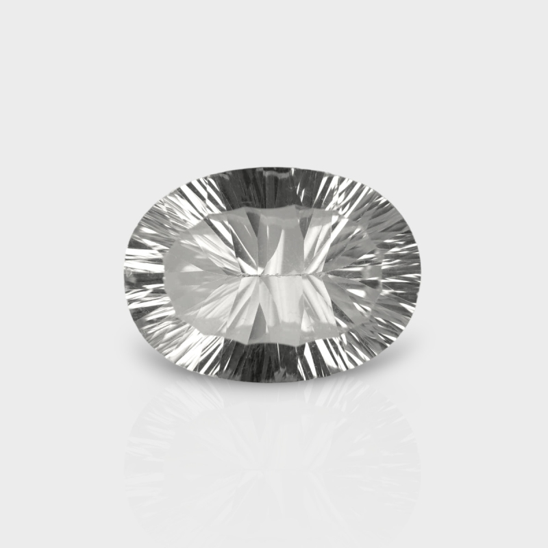 Crystal Quartz 17.5x13mm Concave Cut Oval AAA Loose Gemstone - 181932