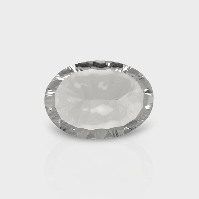 Crystal Quartz 18x13mm Concave Cut Oval AAA Loose Gemstone - 181944