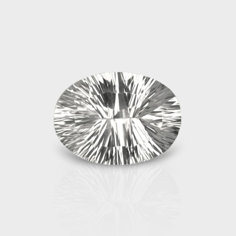 Crystal Quartz 18x13mm Concave Cut Oval AAA Loose Gemstone - 181944