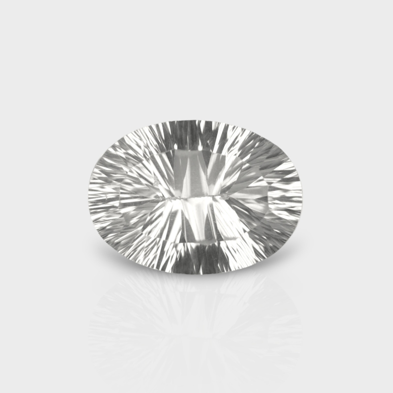 Crystal Quartz 18x13mm Concave Cut Oval AAA Loose Gemstone - 181946