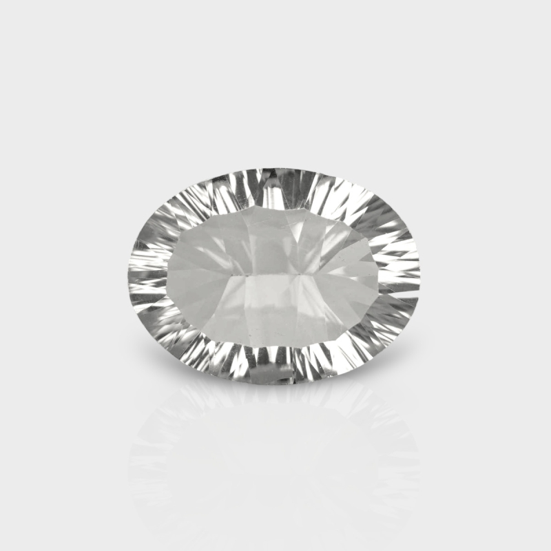 Crystal Quartz 16x12mm Concave Cut Oval AAA Loose Gemstone - 181959