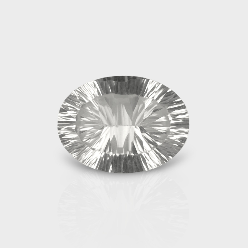 Crystal Quartz 16x12mm Concave Cut Oval AAA Loose Gemstone - 181978