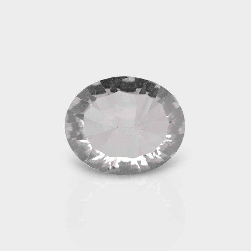 Crystal Quartz 12x10mm Concave Cut Oval AAA Loose Gemstone - 181989