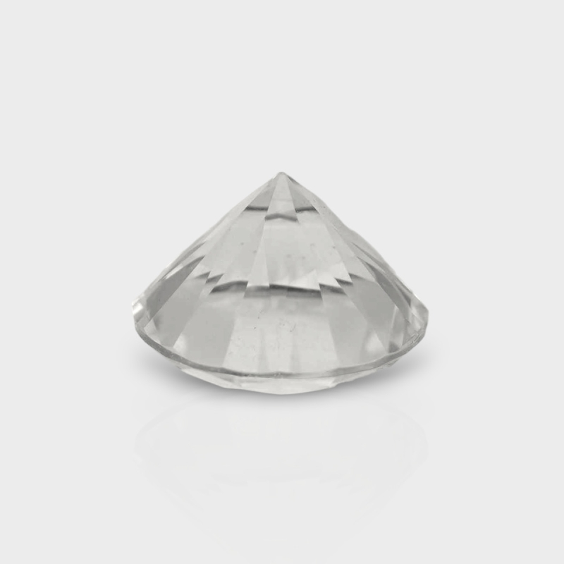 Crystal Quartz 12mm Diamond Cut Round AAA Loose Gemstone - 181984