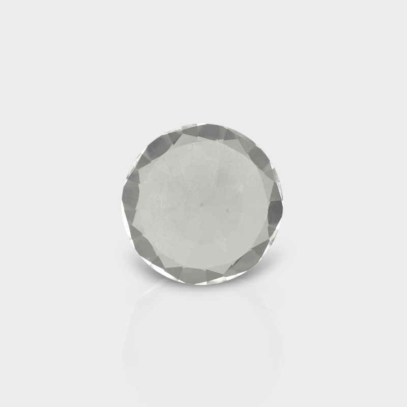 Crystal Quartz 12mm Diamond Cut Round AAA Loose Gemstone - 181987