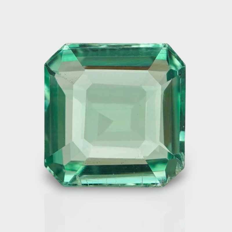 Green Kunzite 12.26x12.05mm Step Cut Octagon AA+ Loose Gemstone - 181997