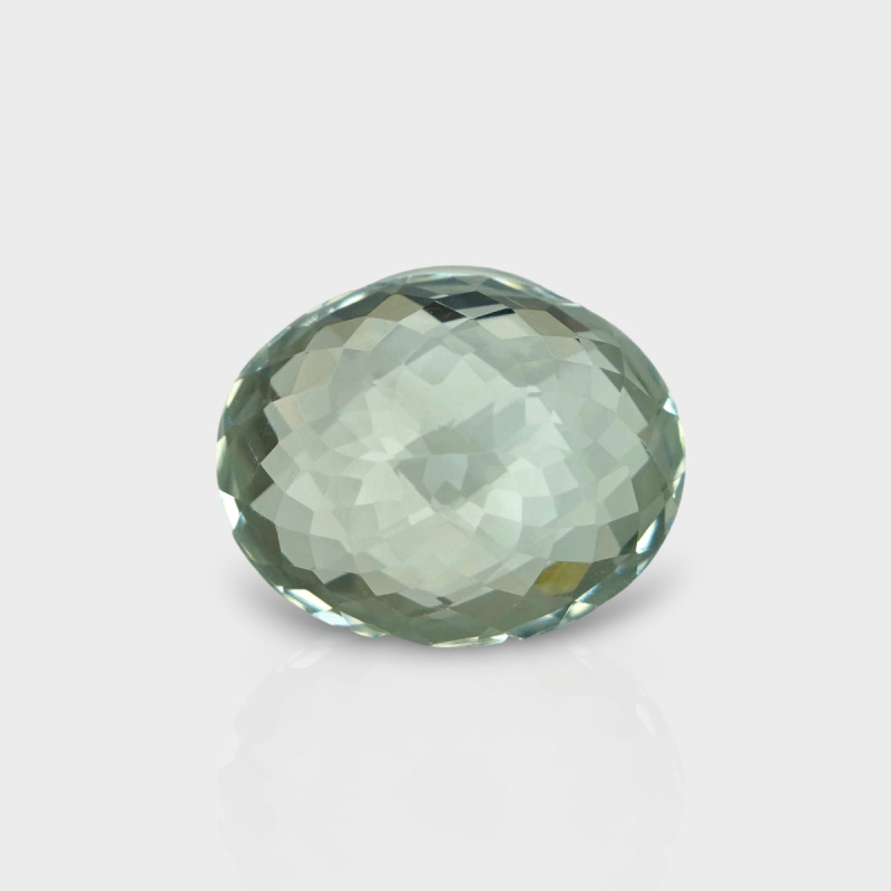 Green Amethyst 18.53x14.74mm Checkerboard Oval AAA Loose Gemstone - 182010