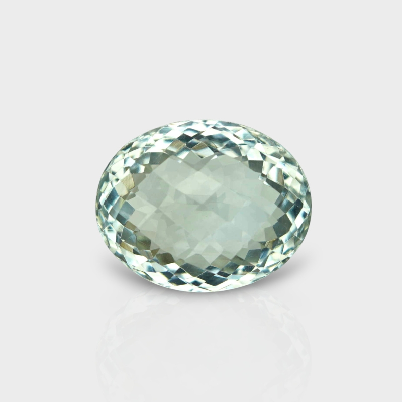 Green Amethyst 18.53x14.74mm Checkerboard Oval AAA Loose Gemstone - 182010