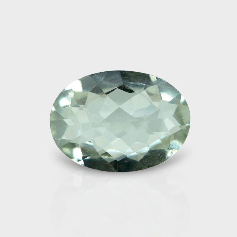 Green Amethyst 17.87x12.95mm Checkerboard Oval AAA Loose Gemstone - 182012