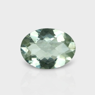 Green Amethyst 13.08x11.76mm Checkerboard Oval AAA Loose Gemstone - 182016