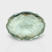 Green Amethyst 17.40x12.60mm Checkerboard Oval AAA Loose Gemstone - 182019