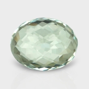 Green Amethyst 14.98x11.65mm Checkerboard Oval AAA Loose Gemstone - 182020