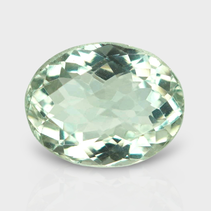 Green Amethyst 14.98x11.65mm Checkerboard Oval AAA Loose Gemstone - 182020