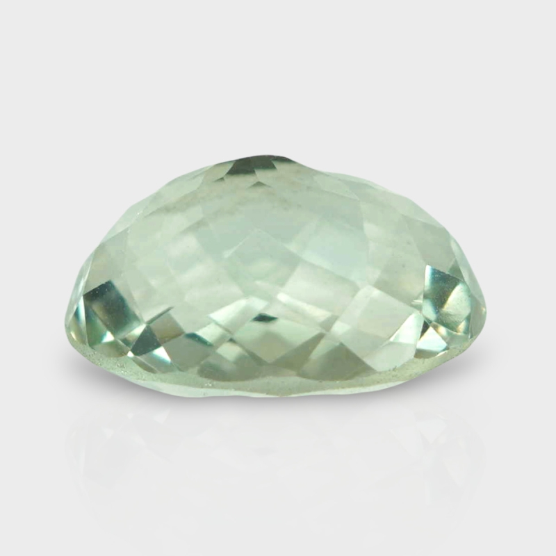 Green Amethyst 14.98x11.65mm Checkerboard Oval AAA Loose Gemstone - 182020