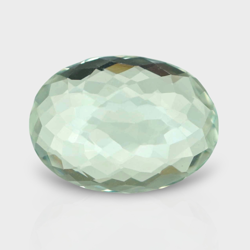 Green Amethyst 17.82x12.90mm Checkerboard Oval AAA Loose Gemstone - 182022