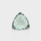 Green Amethyst 14mm Concave Cut Trillion AAA Loose Gemstone - 182034