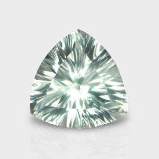 Green Amethyst 14mm Concave Cut Trillion AAA Loose Gemstone - 182035
