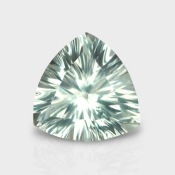 Green Amethyst 14mm Concave Cut Trillion AAA Loose Gemstone - 182035
