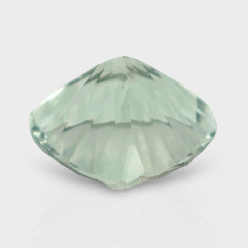 Green Amethyst 14mm Concave Cut Trillion AAA Loose Gemstone - 182035