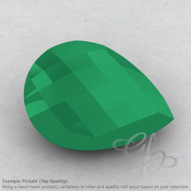 Green Onyx Pear Shape Calibrated Briolettes
