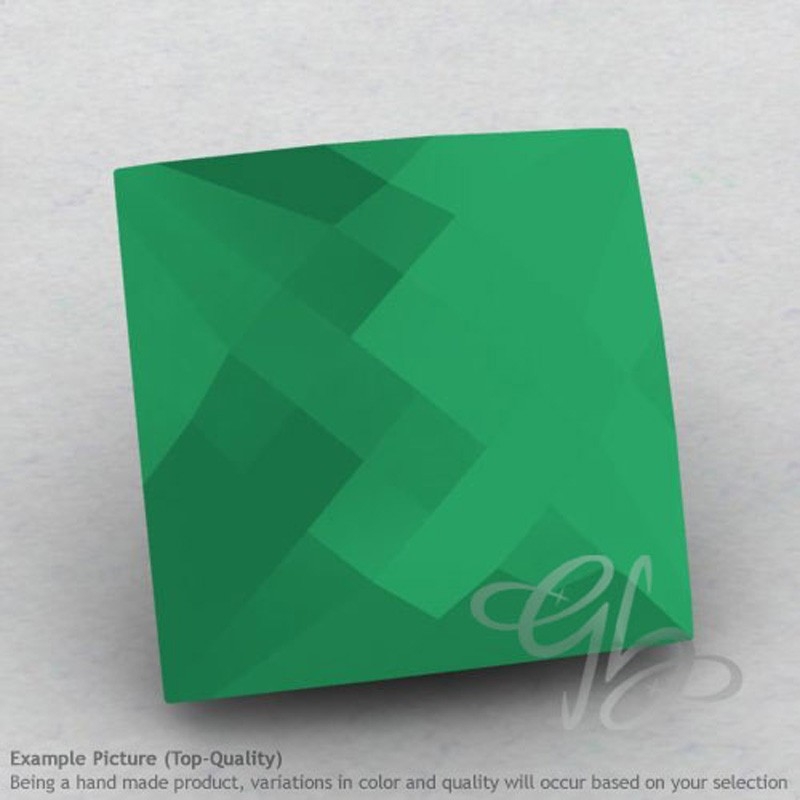 Green Onyx Square Shape Calibrated Briolettes