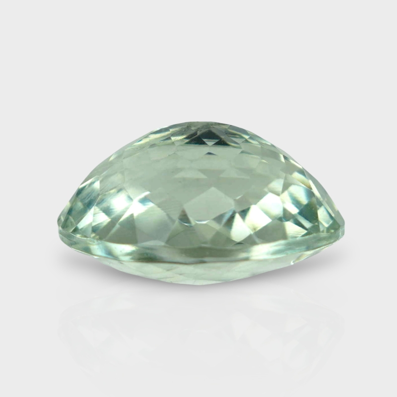 Green Amethyst 18.43x14.25mm Checkerboard Oval AA+ Loose Gemstone - 182049
