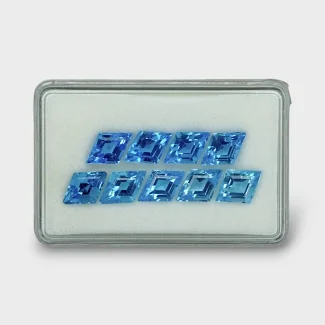 Swiss Blue Topaz 12x8mm Faceted Fan AAA Gemstones Parcel - 181907