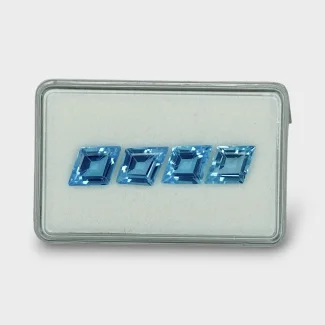 Swiss Blue Topaz 14x10mm Faceted Fan AAA Gemstones Parcel - 181913