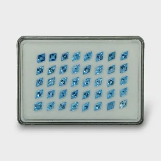 Swiss Blue Topaz 8x5mm Faceted Fan AAA Gemstones Parcel - 181914