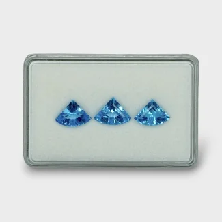 Swiss Blue Topaz 12x9mm Faceted Kite AAA Gemstones Parcel - 181908