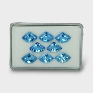 Swiss Blue Topaz 12x8mm Faceted Kite AAA Gemstones Parcel - 181912