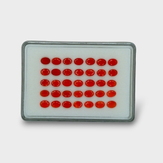 Carnelian 7x5mm Faceted Oval AAA Gemstones Parcel - 181775