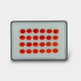 Carnelian 8x6mm Faceted Oval AAA Gemstones Parcel - 181776