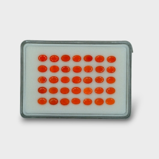 Carnelian 7x5mm Faceted Oval AAA Gemstones Parcel - 181778