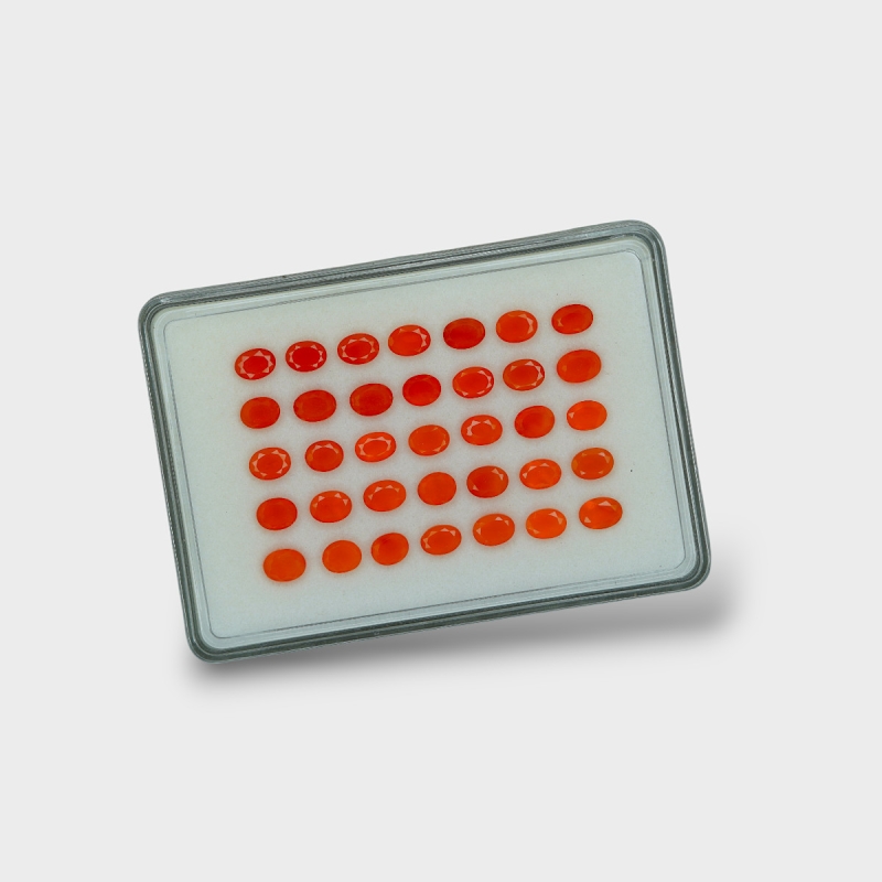 Carnelian 6x4mm Faceted Oval AAA Gemstones Parcel - 181781