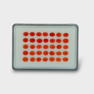 Carnelian 6x4mm Faceted Oval AAA Gemstones Parcel - 181781