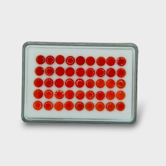 Carnelian 6.5mm Faceted Round AAA Gemstones Parcel - 181782