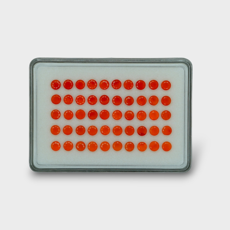 Carnelian 5mm Faceted Round AAA Gemstones Parcel - 181783