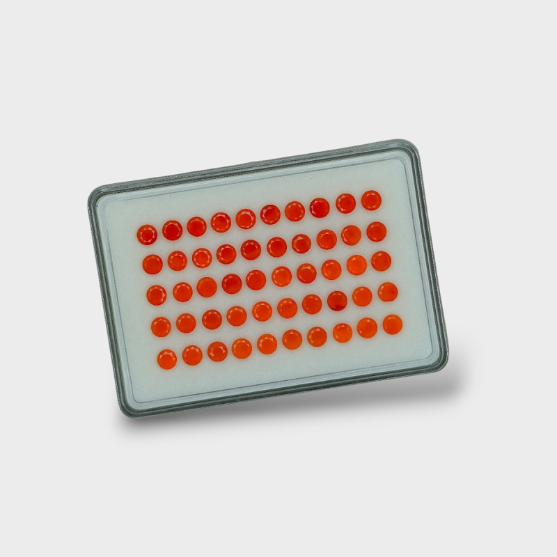 Carnelian 5mm Faceted Round AAA Gemstones Parcel - 181783