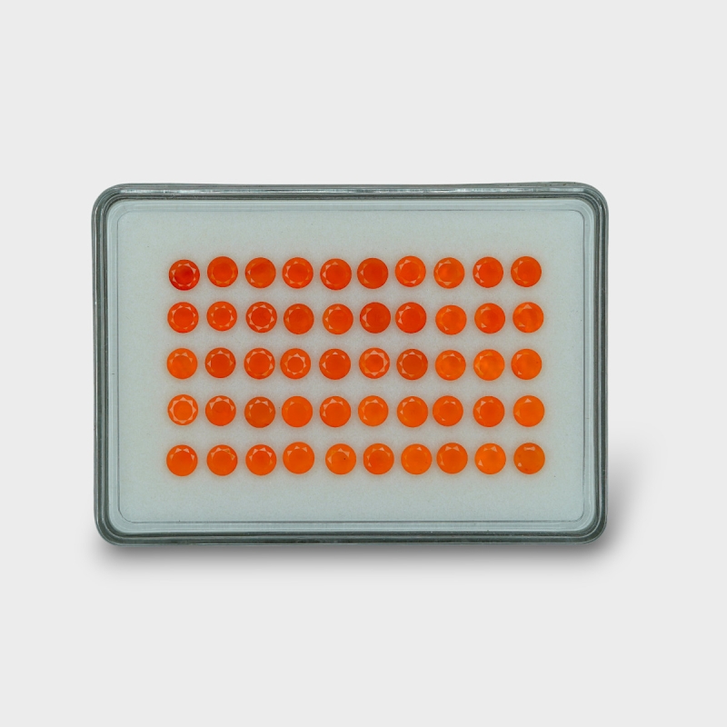 Carnelian 5mm Faceted Round AAA Gemstones Parcel - 181784